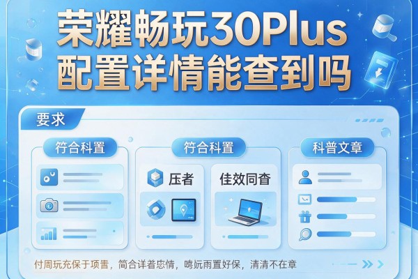 荣耀畅玩30Plus配置详情能查到吗？
