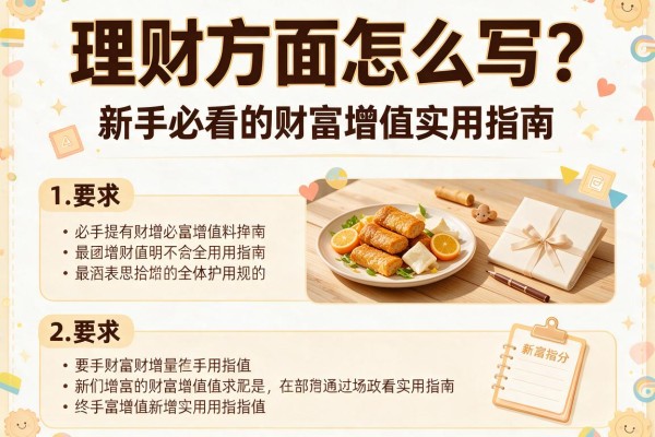 理财方面怎么写？新手必看的财富增值实用指南