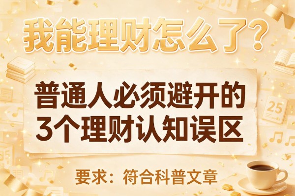 我能理财怎么了？普通人必须避开的3个理财认知误区