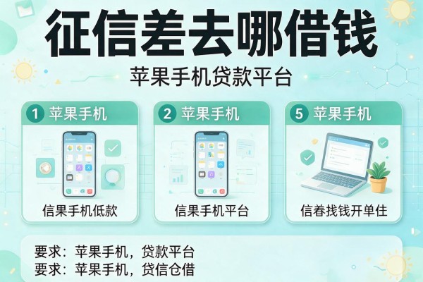 征信差去哪借钱，例举5个苹果手机贷款平台
