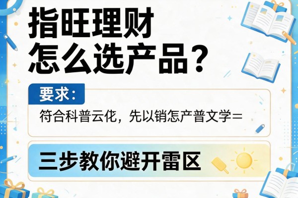 指旺理财怎么选产品？三步教你避开雷区