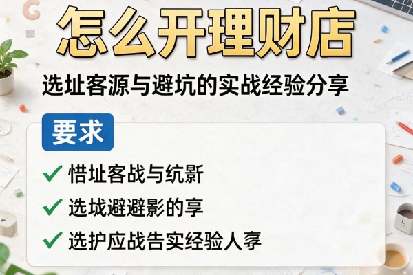 怎么开理财店：选址、客源与避坑的实战经验分享