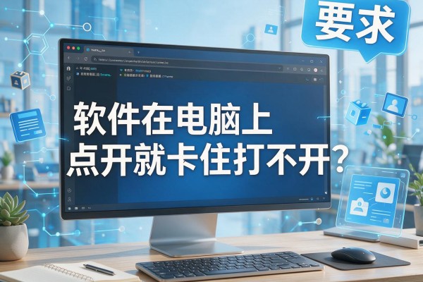 软件在电脑上点开就卡住打不开？