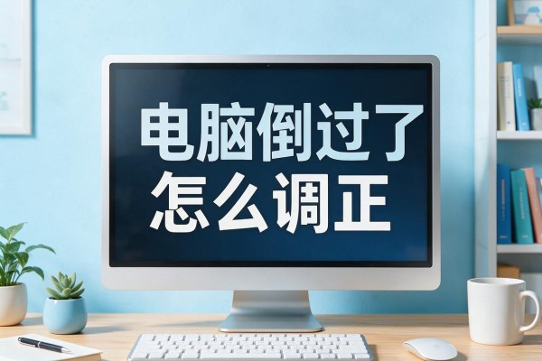 电脑屏幕倒过来了怎么调正？