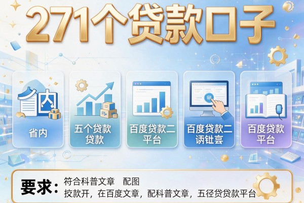 271个贷款口子，省内五个百度贷款平台