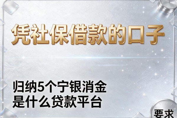凭社保借款的口子，归纳5个宁银消金是什么贷款平台