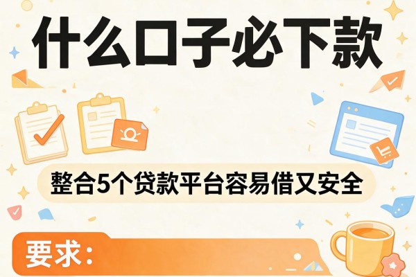 什么口子必下款，整合5个贷款平台容易借又安全
