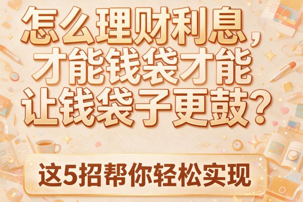 怎么理财利息才能让钱袋子更鼓？这5招帮你轻松实现
