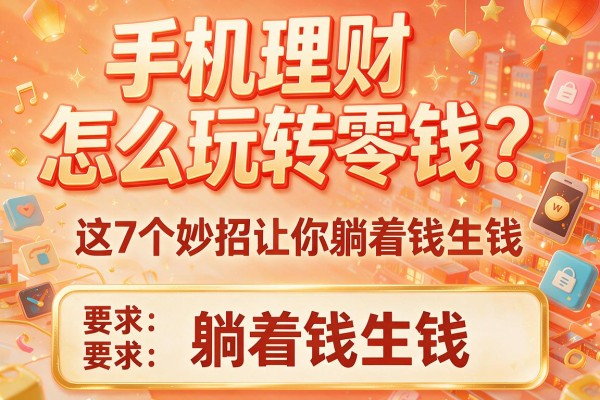 手机理财怎么玩转零钱？这7个妙招让你躺着钱生钱