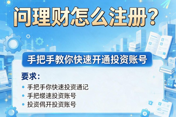 问理财怎么注册？手把手教你快速开通投资账号