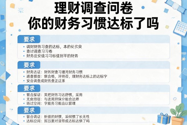 理财调查问卷：你的财务习惯达标了吗？
