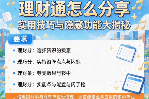 理财通怎么分享：实用技巧与隐藏功能大揭秘