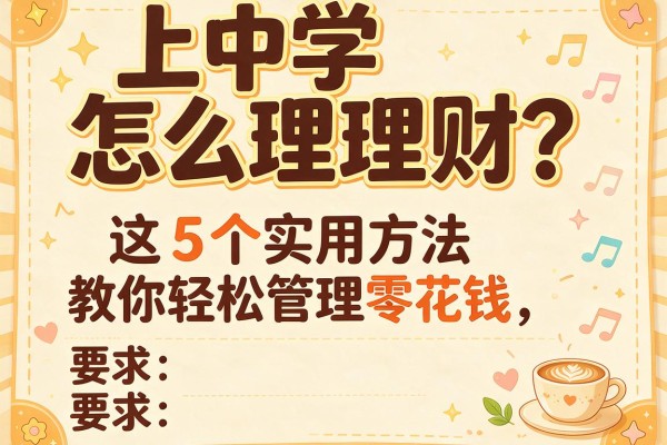 上中学怎么理财？这5个实用方法教你轻松管理零花钱