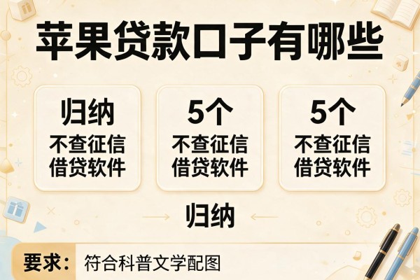 苹果贷款口子有哪些，归纳5个不查征信借贷软件