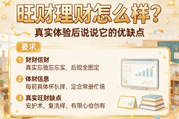 旺财理财怎么样？真实体验后说说它的优缺点