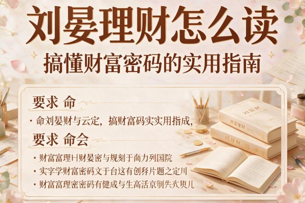 刘晏理财怎么读：搞懂财富密码的实用指南