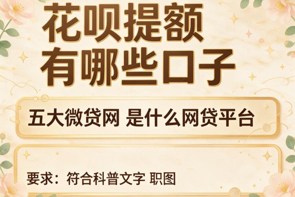 花呗提额有哪些口子，五大微贷网是什么网贷平台