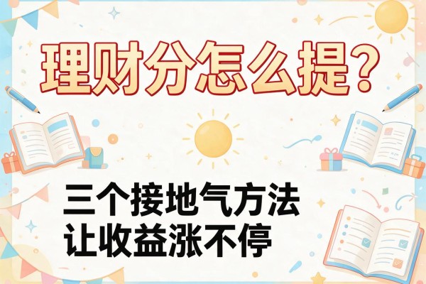 理财分怎么提？三个接地气方法让收益涨不停