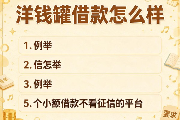 洋钱罐借款怎么样，例举5个小额借款不看征信的平台
