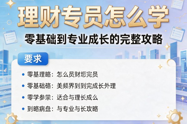 理财专员怎么学：零基础到专业成长的完整攻略