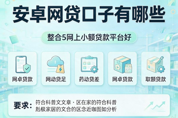 安卓网贷口子有哪些，整合5个网上小额贷款平台好
