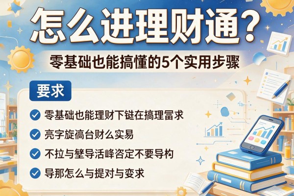 怎么进理财通？零基础也能搞懂的5个实用步骤