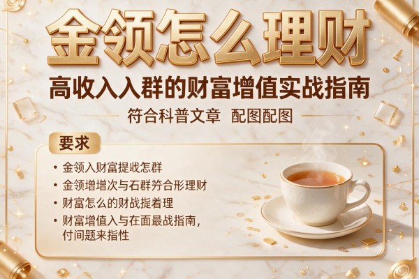 金领怎么理财：高收入人群的财富增值实战指南