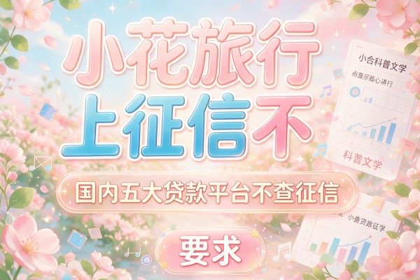 小花旅行上征信不，国内五大贷款平台不查征信