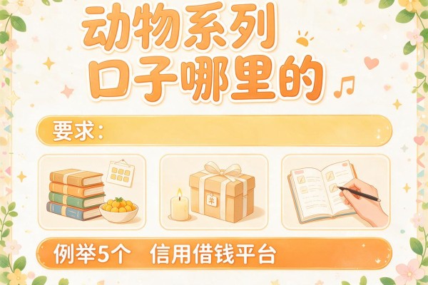 动物系列口子哪里的，例举5个信用借钱平台