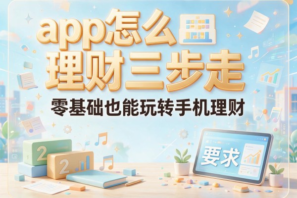 app怎么理财三步走 零基础也能玩转手机理财