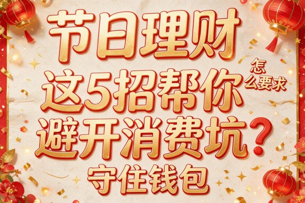节日理财怎么选这5招帮你避开消费坑，守住钱包