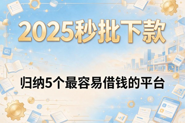 2025秒批下款，归纳5个最容易借钱的平台