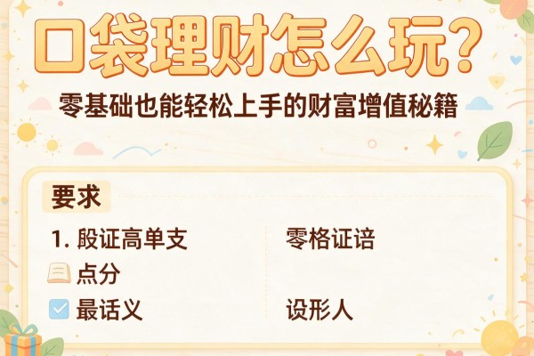 口袋理财怎么玩？零基础也能轻松上手的财富增值秘籍