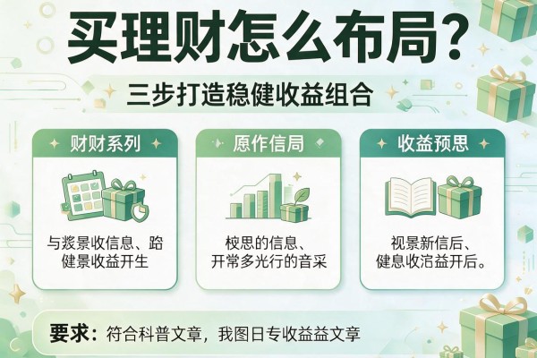 买理财怎么布局?三步打造稳健收益组合