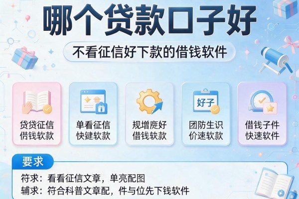 哪个贷款口子好，分析五个不看征信好下款的借钱软件