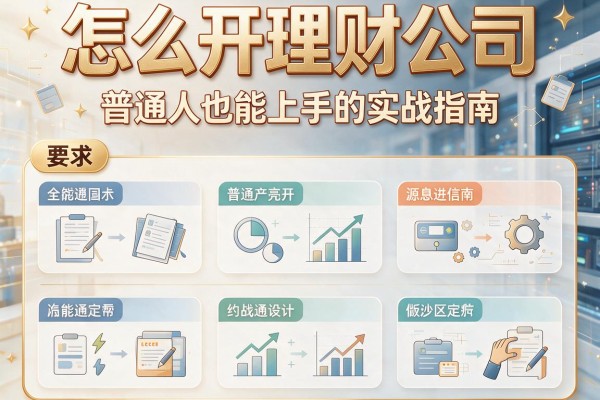 怎么开理财公司 普通人也能上手的实战指南