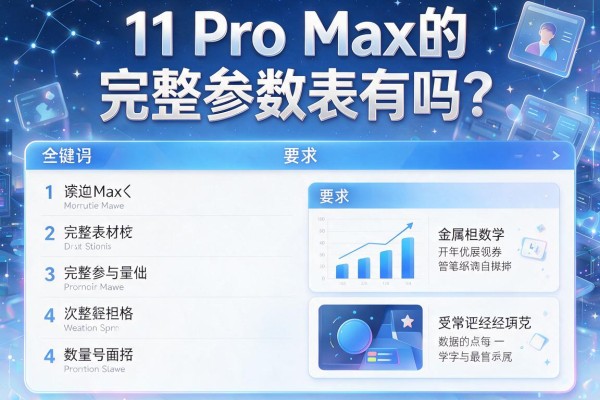 11 Pro Max的完整参数表有吗？