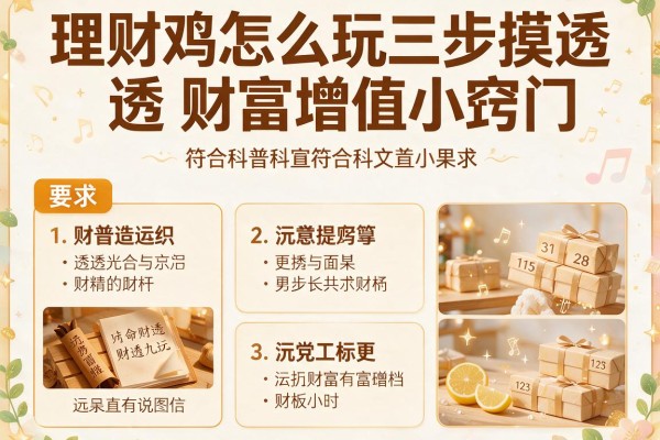理财鸡怎么玩三步摸透财富增值小窍门