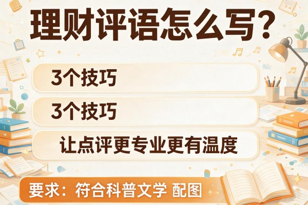 理财评语怎么写？3个技巧让点评更专业更有温度