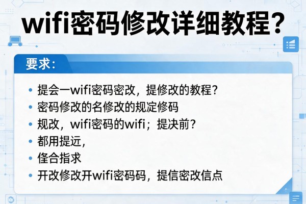 wifi密码修改详细教程？