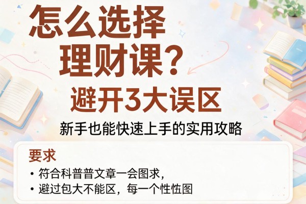 怎么选择理财课？避开3大误区，新手也能快速上手的实用攻略