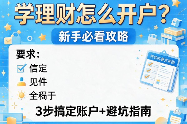 学理财怎么开户？新手必看攻略：3步搞定账户+避坑指南