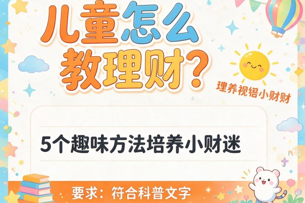 儿童怎么教理财？5个趣味方法培养小财迷