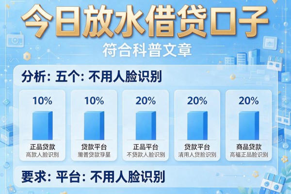 今日放水借贷口子，分析五个贷款平台不用人脸识别