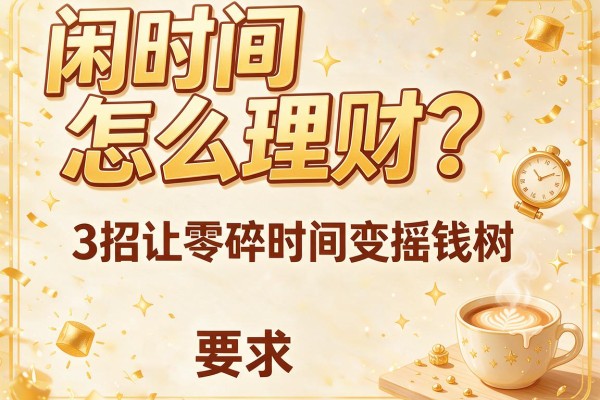 闲时间怎么理财？3招让零碎时间变摇钱树