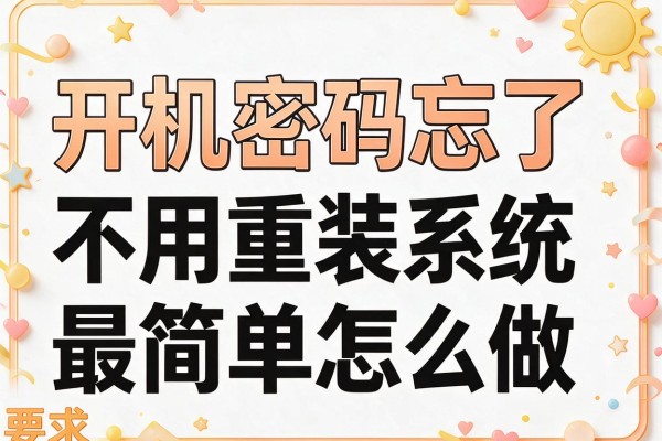开机密码忘了，不用重装系统最简单怎么做？