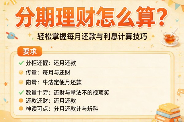 分期理财怎么算？轻松掌握每月还款与利息计算技巧