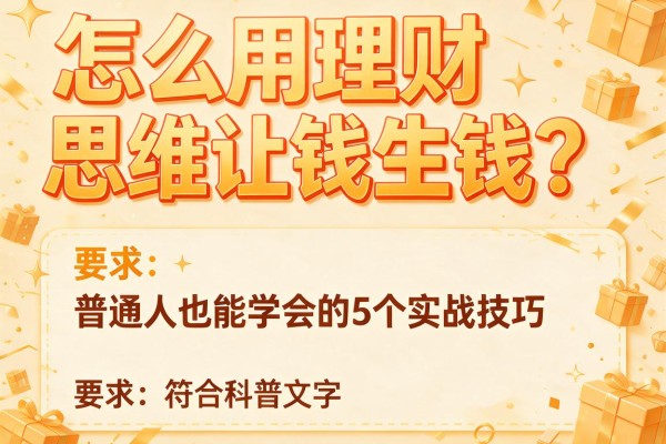 怎么用理财思维让钱生钱？普通人也能学会的5个实战技巧