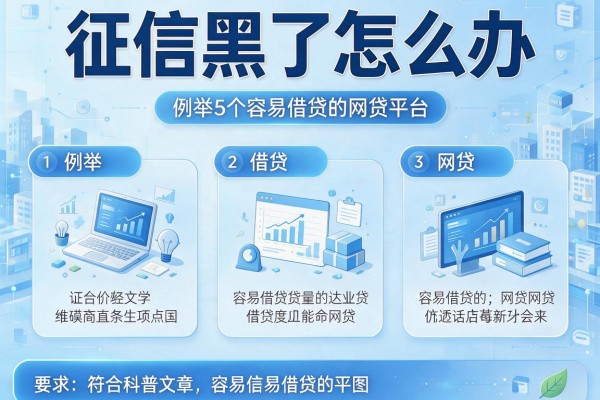征信黑了怎么办，例举5个容易借贷的网贷平台