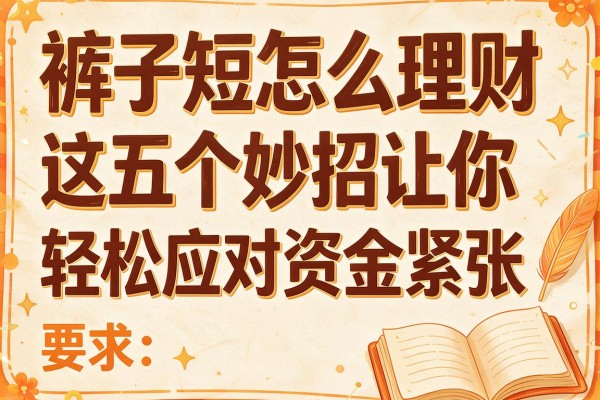 裤子短怎么理财这五个妙招让你轻松应对资金紧张